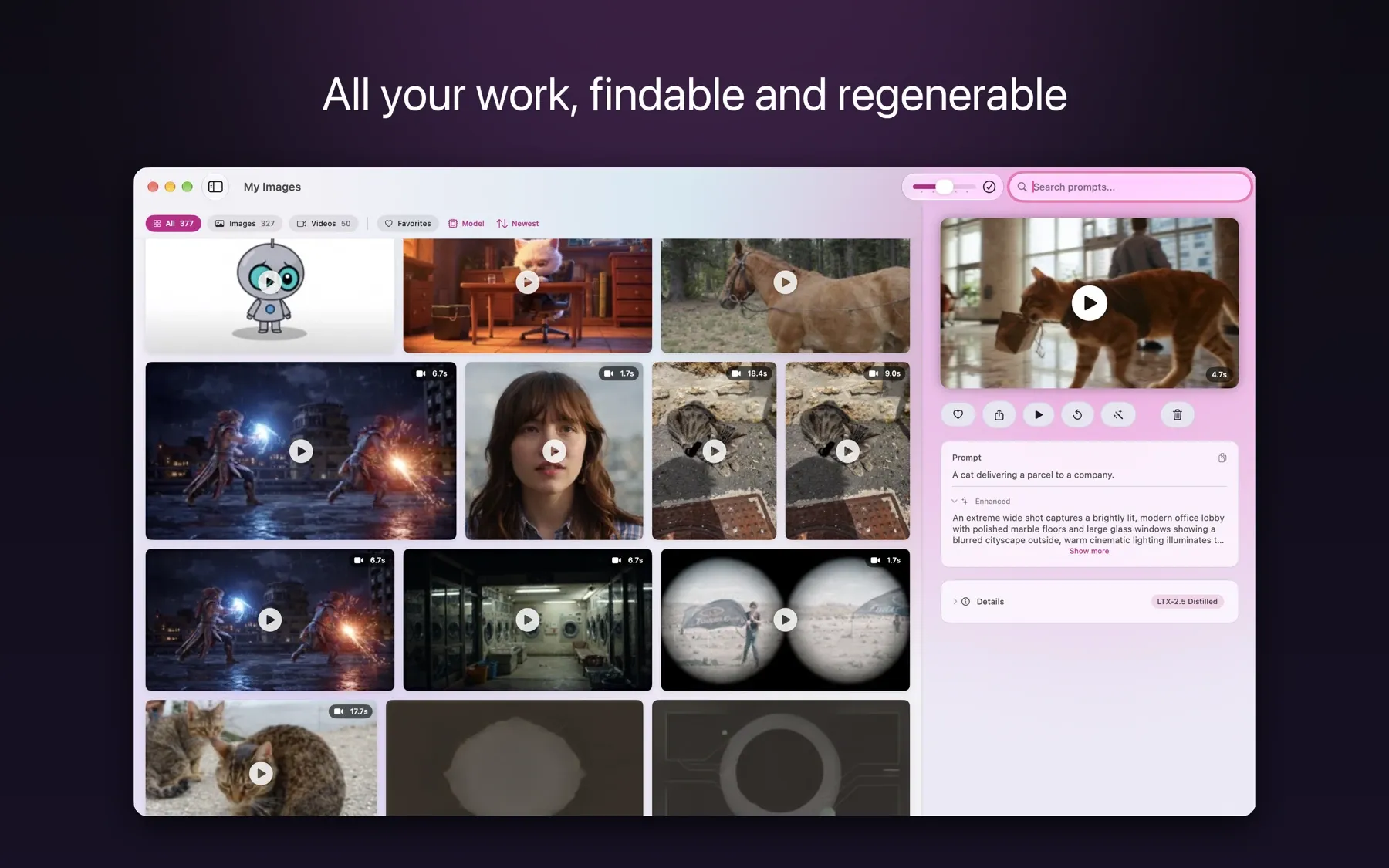 All your work, findable and regenerable