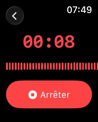 Starting a recording from Apple Watch