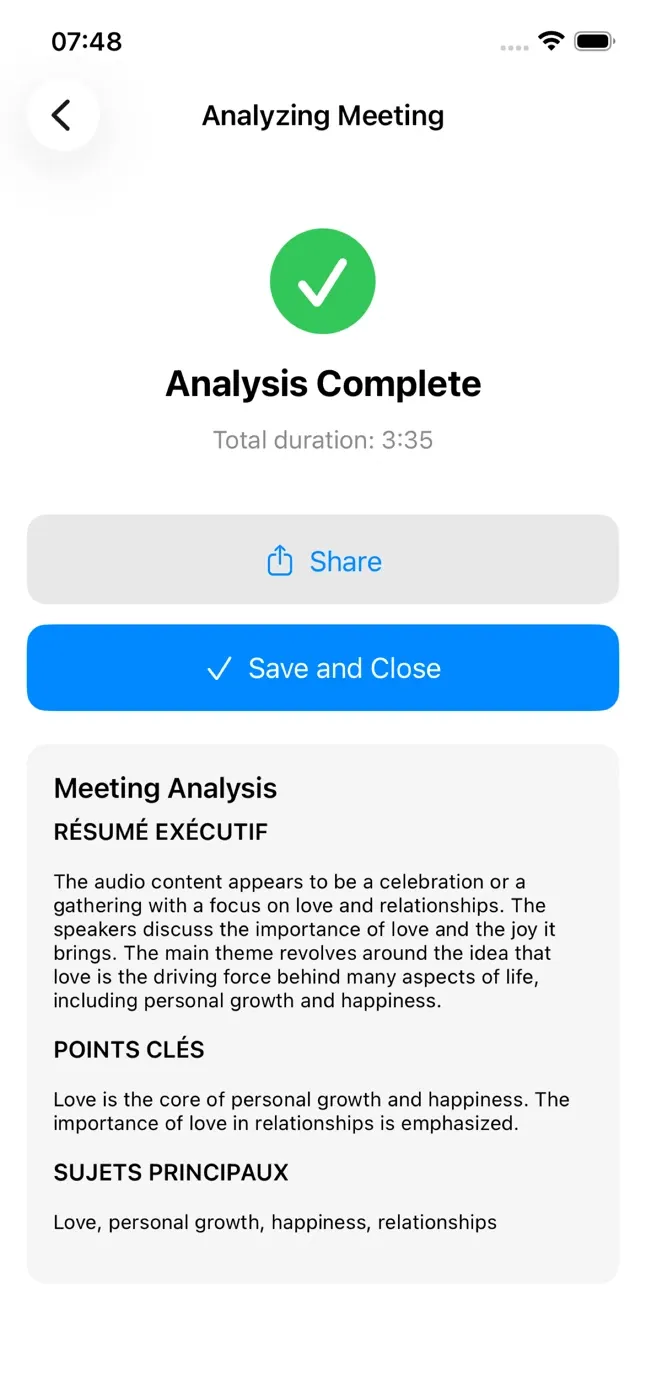 The iPhone app